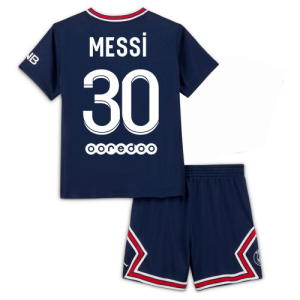 Paris Saint-Germain Lionel Messi 30 Børn HjemmebaneSæts 2021-2022 - Fodboldtrøjer
